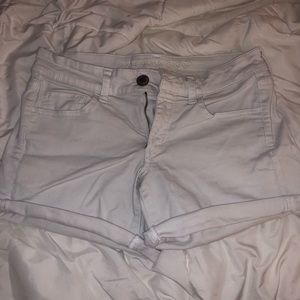 AMERICAN EAGLE WHITE MIDI DENIM SHORTS STRETCHY